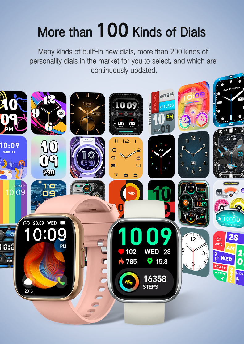 Smartwatch COOSTAR®, Ceas Inteligent Unisex, EM-CR077-SILVER, ecran TFT 1,85”, Rezoluție 240x284, Procesor JL7012F6, Oximetru, Tensiometru, Aplicație DaFit, Apeluri Bluetooth 5.2, Multiple monitorizări sănătate și moduri sport, Brațară silicon silver - imagine 3