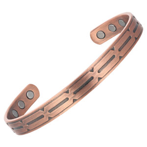 BRĂȚARĂ MAGNETICĂ TERAPEUTICĂ XTERRA DIN CUPRU PUR 99,99% CU 6 MAGNEȚI DE NEODIM | Model VS732
