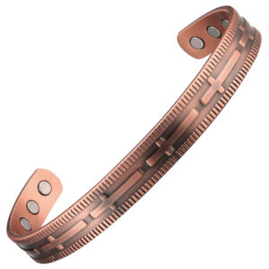 BRĂȚARĂ MAGNETICĂ TERAPEUTICĂ XTERRA DIN CUPRU PUR 99,99% CU 6 MAGNEȚI DE NEODIM | Model VS735