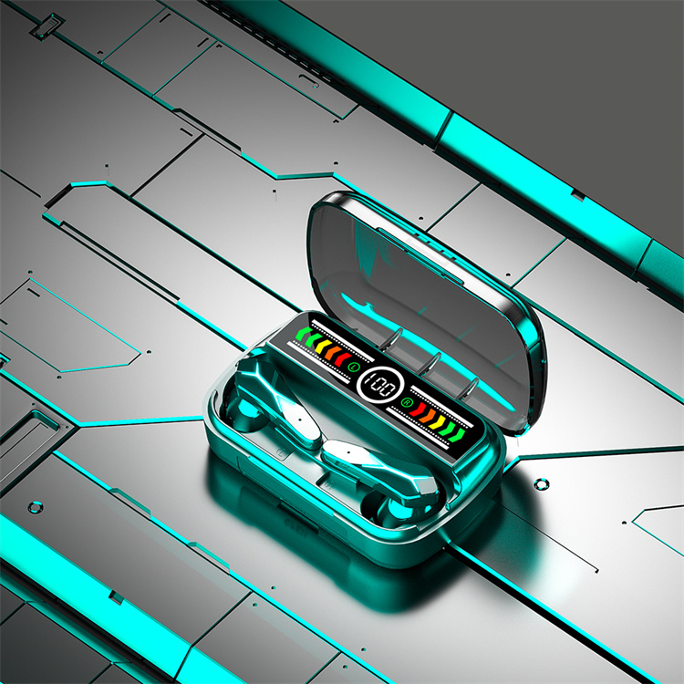 Căști wireless inteligente EM-M12, Ecran LED inteligent, Bluetooth 5.3, Sunet 360°, control tactil, IPX7, microfon HD integrat, funcție Power Bank, autonomie până la 180 h - imagine 2