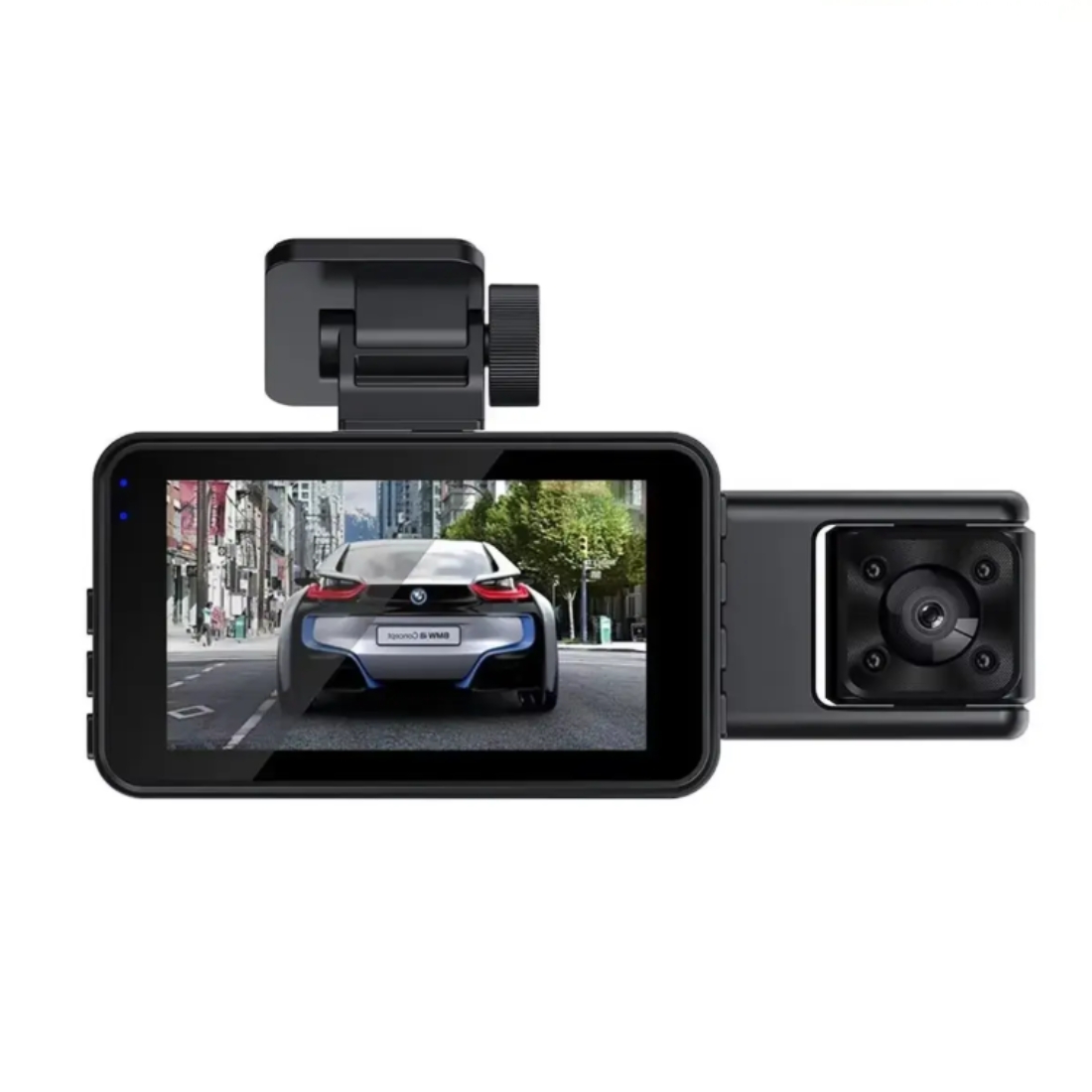 Cameră video auto DVR, EM-S15, 3 lentile – vizibilitate completă, 1920x1080 px, Display 3.0 inch, Night Vision, WiFi - imagine 2