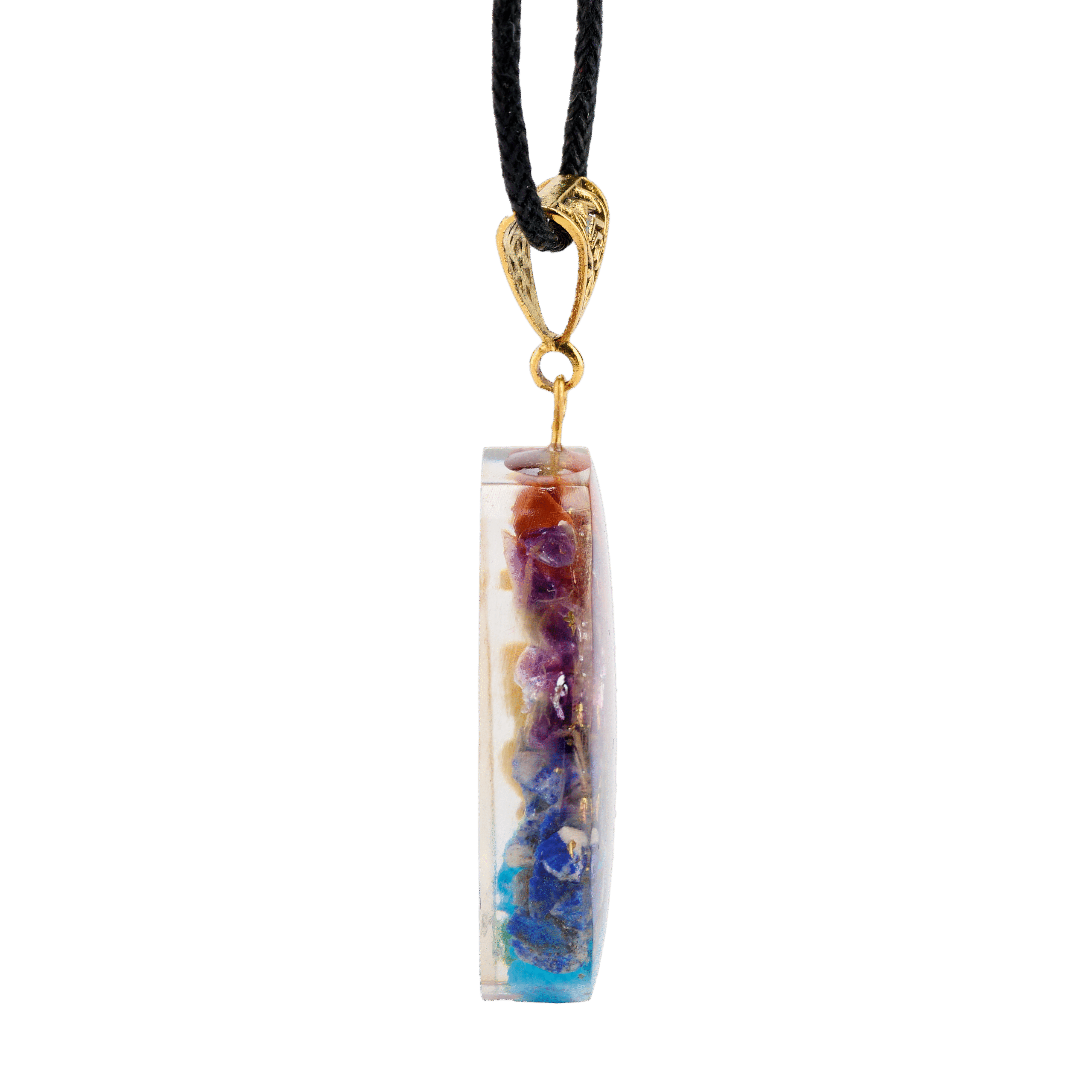 Pandantiv energizant din ORGONIT cu 7 CRISTALE naturale chakrale | Yantra Shri - imagine 2