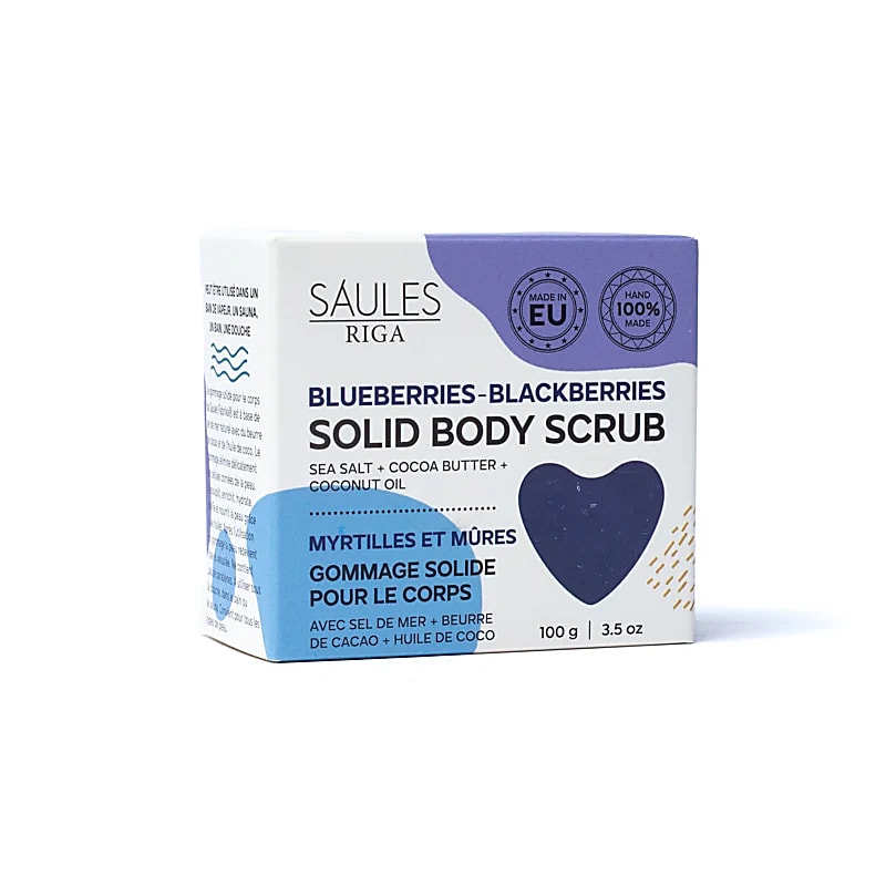 Săpun scrub natural exfoliant cu Afine, Mure și Hibiscus | Saules Riga | 100 gr - imagine 3
