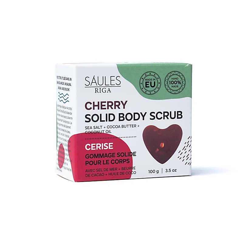 Săpun scrub natural exfoliant cu Cireșe | Saules Riga | 100 gr - imagine 3