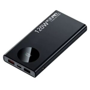 Baterie externă cu încărcare ultra rapidă 3 dispozitive simultan, 22,5W, 10000mAh, Afișaj digital, negru