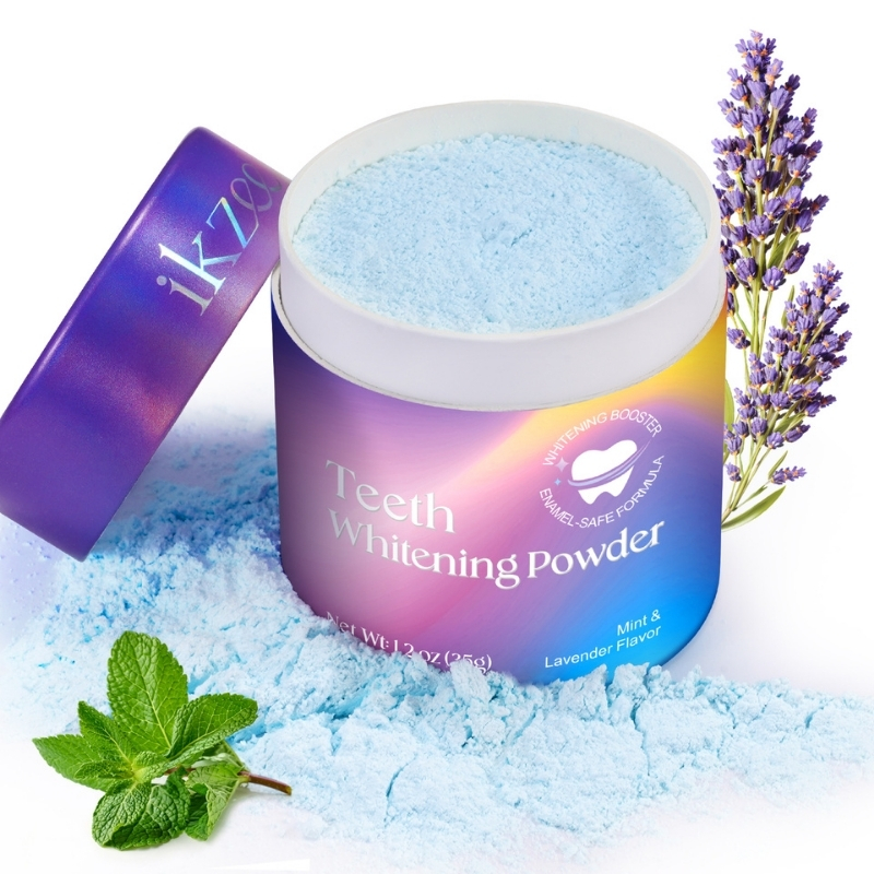 IKZEE – Pudră naturală pentru albirea dinților | Mentă & Lavandă | 35 gr - imagine 2
