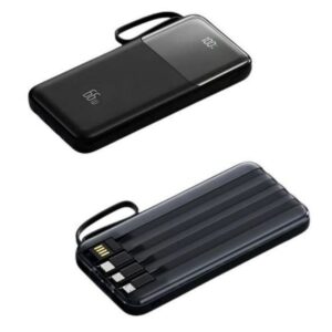 Baterie externă multifuncțională cu încărcare ultra rapidă 6 dispozitive simultan, 22,5W, 10000mAh, Afișaj digital, negru