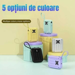 Alternative view of Baterie externă multifuncțională, Power Bank de buzunar cu încărcare ultra rapidă și 2 cabluri detașabile integrate, 22,5W, 10000mAh, Afișaj digital, mov
