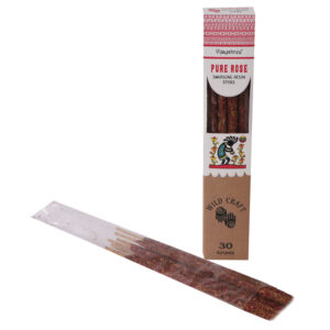 Set 6 bețișoare parfumate naturale indiene din Rășină VIJAYSHREE Premium, cu ardere prelungită, Aromă de Trandafir auriu