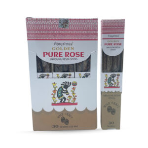 Alternative view of Set 6 bețișoare parfumate naturale indiene din Rășină VIJAYSHREE Premium, cu ardere prelungită, Aromă de Trandafir auriu
