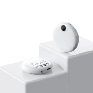 Alternative view of Baterie externă rotundă, Power Bank cu încărcare rapidă, Fast Charge, 10W, 10.000 mAh, afișaj LED, alb