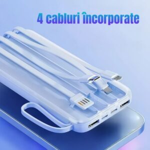 Alternative view of Baterie externă multifuncțională cu încărcare ultra rapidă 6 dispozitive simultan, 22,5W, 10000mAh, Afișaj digital, bleu