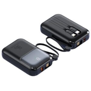 Baterie externă cu încărcare rapidă 20W, 10000mAh, Afișaj digital, negru