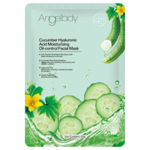 Mască facială Angellady® cu extract de Castravete & Acid Hialuronic | Hidratare, Fermitate, Control Sebum