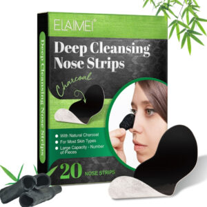 Mască nazală ELAIMEI® pentru îndepărtarea punctelor negre | Set 20 de Plasturi cosmetici pentru curățarea și hidratarea nasului