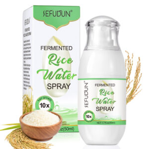 Spray cu apă de orez fermentată, Extract de Garofiță, Ulei de Ricin, Ghimbir și Vitamina B7, pentru Creșterea părului, fortifiere și hidratare naturală, 50 ml