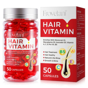 Capsule cu MultiVitamine pentru Păr și Uleiuri Naturale | Tratarea Părului, Hidratare profundă, hrănire și strălucire, 50 buc, Frovetani®