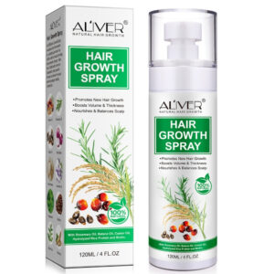 Spray cu Proteină Hidrolizată din orez, Vitamina B7 și Uleiuri Naturale pentru Creșterea Părului | Hrănește scalpul, stimulează regenerarea și redă densitatea, 120 ml, ALIVER®