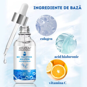Alternative view of Ser facial Anti‑Îmbătrânire cu Colagen, Acid Hialuronic și Vitamina C – Fermitate, Hidratare și Luminozitate, 30 ml, SEFUDUN®