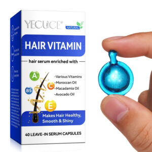 Alternative view of Capsule cu ulei de Argan, Avocado, Macadamia și Complex de Multivitamine, pentru tratarea părului deteriorat, 40 capsule, Yecuce®