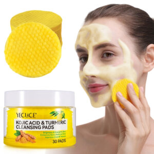 Alternative view of Dischete exfoliante cu Acid Kojic & Turmeric | Curățare profundă, Luminozitate, Îngrijire revitalizante, 30 buc, YECUCE®