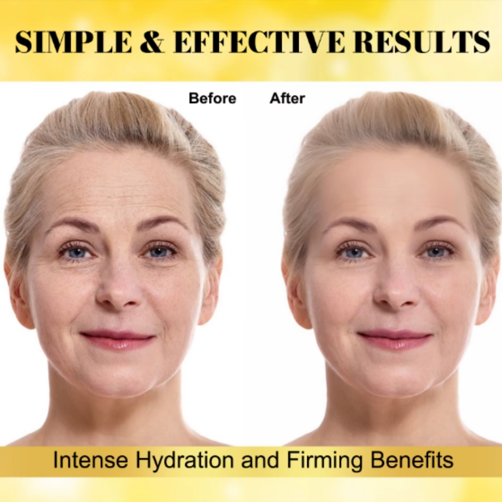 Mască de Frunte cu Aur de 24K, Colagen, Aloe Vera, Unt de Shea și Vitamina E | Anti-rid, Hidratare Intensă, Fermitate, Set 16 buc, ELAIMEI® - imagine 5
