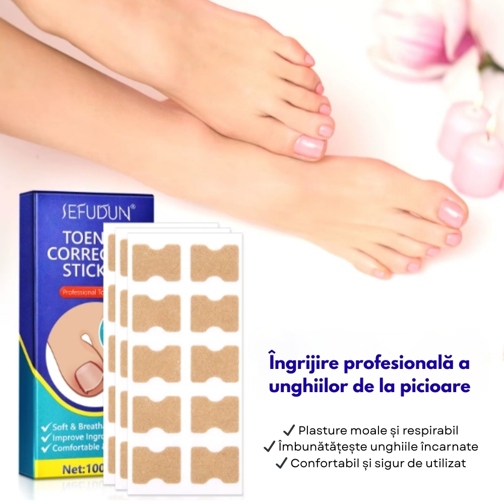 Set 100 Plasturi Corectori SEFUDUN® pentru Unghii Încarnate | Îngrijire profesională pentru unghii dureroase - imagine 5