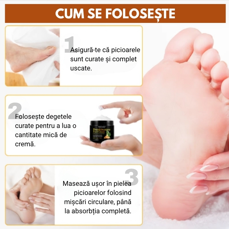 Cremă cu Tămâie pentru picioare și corp – Hidratare profundă 72H, pentru piele uscată, crăpată și obosită | 150g, YECUCE® - imagine 6