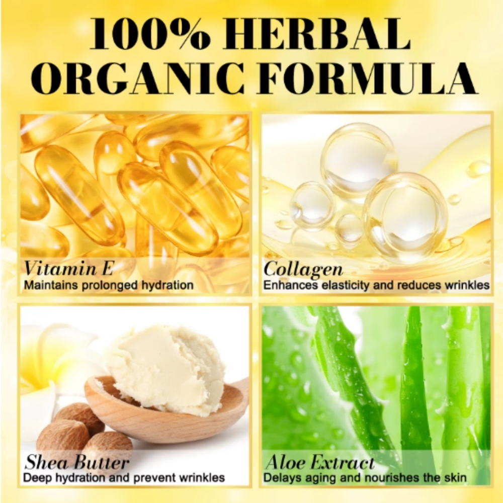 Mască de Frunte cu Aur de 24K, Colagen, Aloe Vera, Unt de Shea și Vitamina E | Anti-rid, Hidratare Intensă, Fermitate, Set 16 buc, ELAIMEI® - imagine 7
