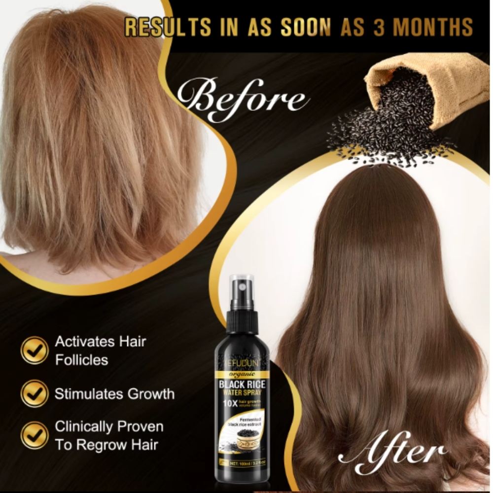 Spray pentru creșterea părului SEFUDUN® cu orez negru fermentat, Vitamin B7 și Ghimbir – 100 ml - imagine 8