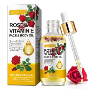 Ulei de Trandafir îmbogățit cu Bergamotă și Vitamina E pentru Față și Corp, ALIVER®, 60 ml