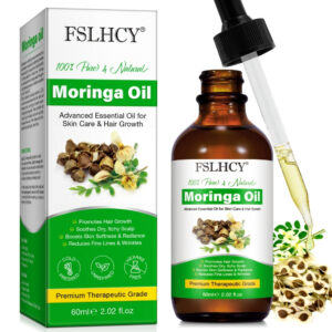 Ulei purtător de Moringa, 100% Organic, Presat la Rece, pentru Îngrijirea Corpului, Părului și Unghiilor, 60 ml, FSLHCY®