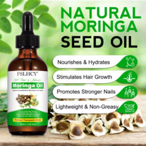 Alternative view of Ulei purtător de Moringa, 100% Organic, Presat la Rece, pentru Îngrijirea Corpului, Părului și Unghiilor, 60 ml, FSLHCY®