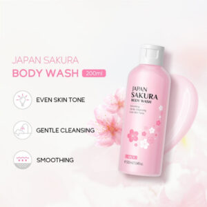 Alternative view of Gel de duș cu Extract de Flori de Cireș Japonez (Sakura), Vitaminele C și E + 15 Aminoacizi 200ml, LAIKOU®