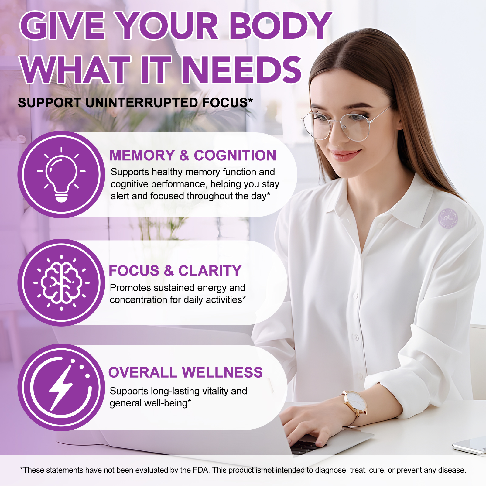 Plasturi transdermici cu extracte de Ciuperca Leului, Ginseng roșu, Vitamina B Complex și Magneziu pentru concentrare, claritate și echilibru mental | 30 bucăți, SOLO TREE® - imagine 4