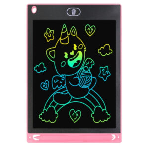 Tabletă de scris și desenat cu stilou magnetic și LCD color, 10 inch, roz