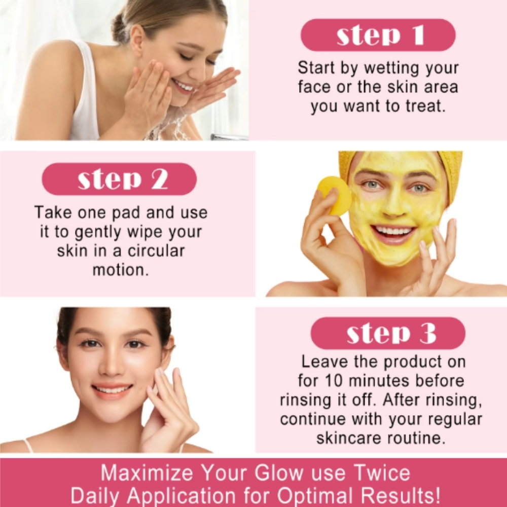Dischete Exfoliante și Iluminatoare cu Acid Kojic & Turmeric, 60 buc, ALIVER® - imagine 7