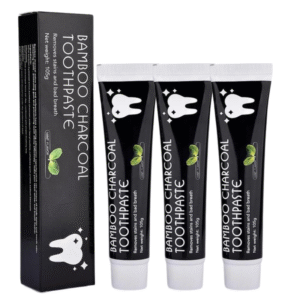Set 3x Pastă de dinți cu cărbune activ din bambus – Albire naturală & prospețime pură, Fără fluor, 105g, IVISMILE®