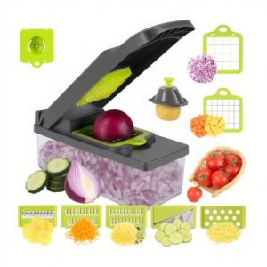 Răzătoare Multifuncțională și Feliator de fructe și legume cu 14 Accesorii