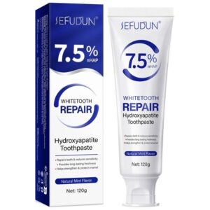Pastă de dinți profesională cu 7,5 % Nano-Hydroxyapatită pentru albire, reparare și protecție completă, 120 gr, SEFUDUN®