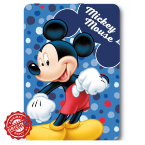Pătură din fleece/polar pentru copii, Mickey Mouse Dots, 140x100 cm, 294 gr, licențiată Disney®