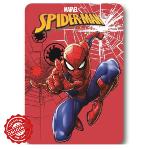 Pătură din fleece/polar pentru copii, Spider-Man Web Blast, 140x100 cm, 294 gr, licențiată Disney®