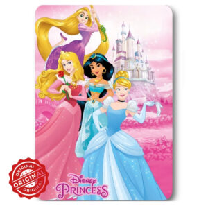 Pătură din fleece/polar pentru copii, Princess Castel Dreams, 140x100 cm, 294 gr, licențiată Disney®