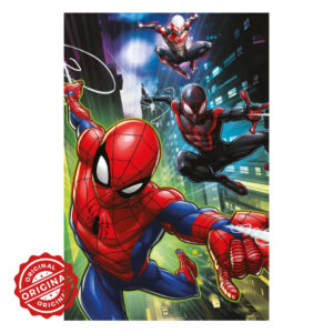 Pătură din fleece/polar pentru copii, Spider-Man Trio Gardians, 100x150 cm, 264 gr, licențiată Marvel®