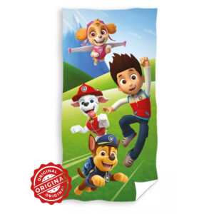 Prosop de baie și plajă pentru copii, bumbac, Paw Patrol, 70x140 cm, 300 gr, licență Paw Patrol®