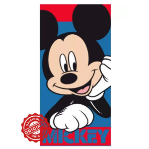 Prosop de baie și plajă pentru copii, microfibră cu uscare rapidă, Mickey Mouse, 70x140 cm, 300 gr, licență Disney®