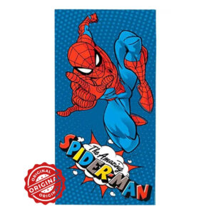 Prosop de baie și plajă pentru copii, bumbac 100%, Spider-Man The Amazing, 70x140 cm, 306 gr, licență Marvel®