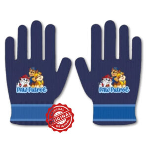 Mănuși tricotate pentru copii, Patrula Cățelușilor Team, albastru, acril, unisex, licență oficială PAW Patrol®