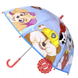 Umbrelă transparentă pentru copii, manuală, Patrula Cățelușilor, Ø72 cm, 220 gr, licență oficială Paw Patrol®