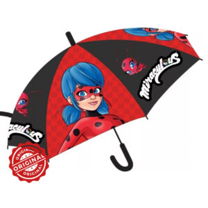Umbrelă pentru copii, semiautomată, Miraculous Ladybug, Ø74 cm, licență oficială Miraculous™